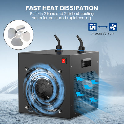 Refroidisseur d'eau pour aquarium de 1/2 CV pour aquariums jusqu'à 132 gallons