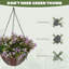 52cm Faux Flowering Plant in Cement Basket, Nursery Pot
