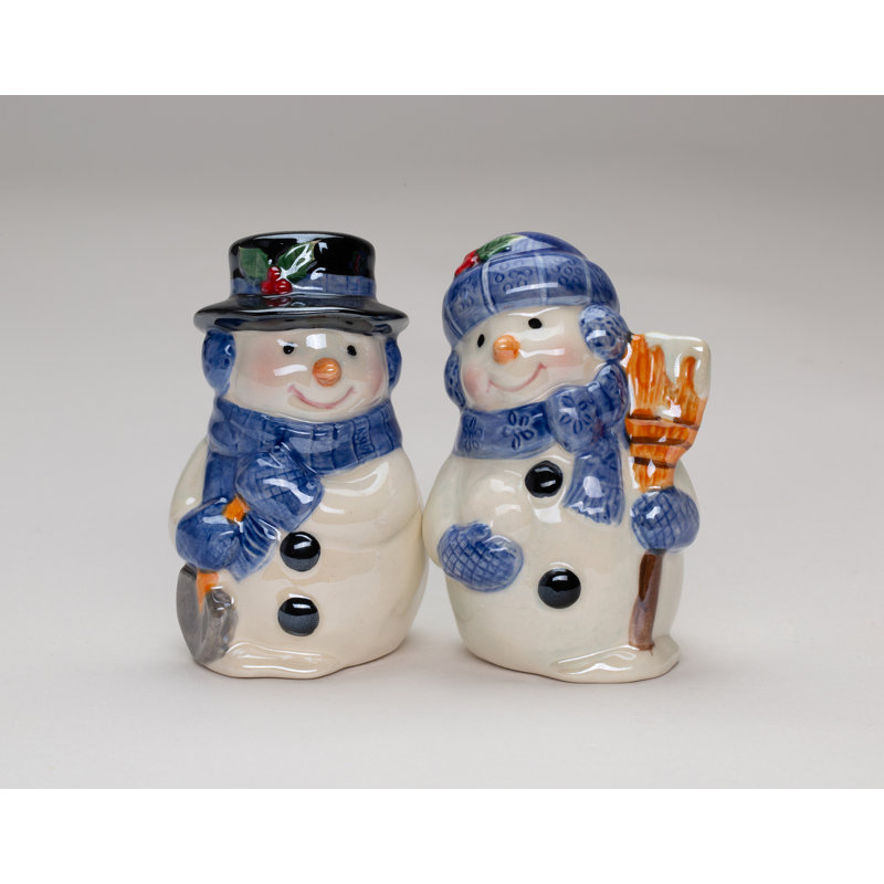 Cosmos Gifts Snowman Couple 2-Piece Salt and Pepper Set