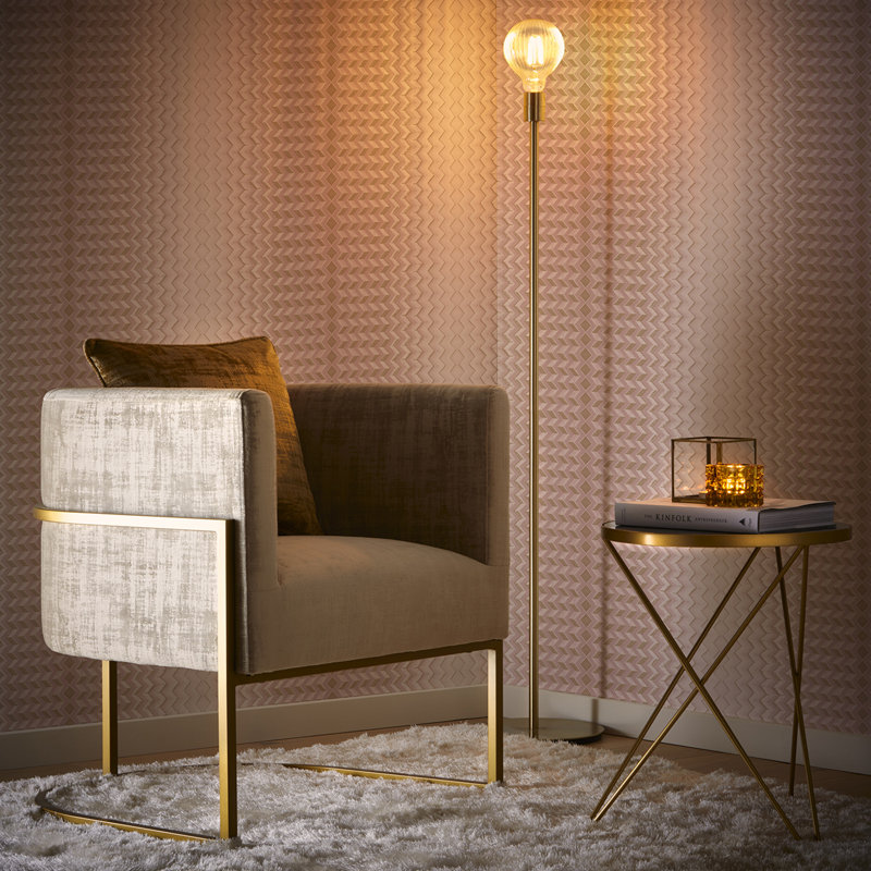 Fragment Fusion 10.05m x 52cm Wallpaper Roll, Blush/Gold
