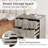 22.64" Wide Fluted Nightstand with USB Charging Station, 2 Drawers & Open Shelf, Curved Profile-901255658