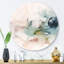 «Green and Cream Essence Of Modernity IV», art mural rond en marbre abstrait-88628265