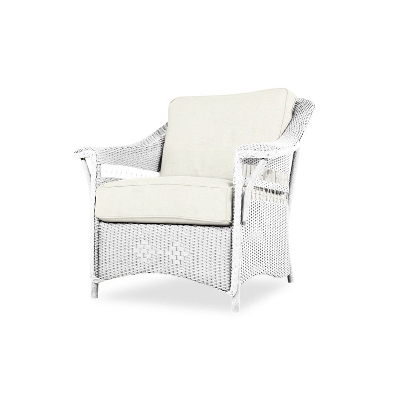 Nantucket Outdoor Lounge Chair, White, Canvas Natural Sunbrella® Canvas