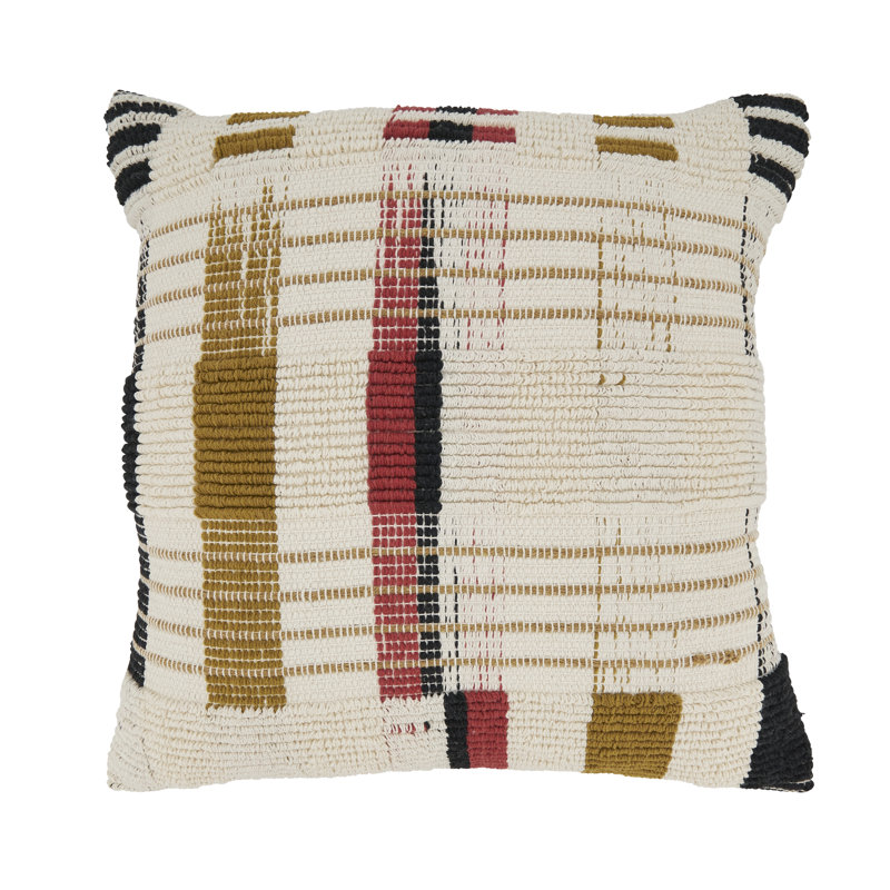 Modern Mosaic Fragment Geometric Down Filled Throw Pillow