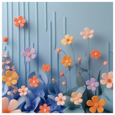 Édredon 3D Floral Illustration