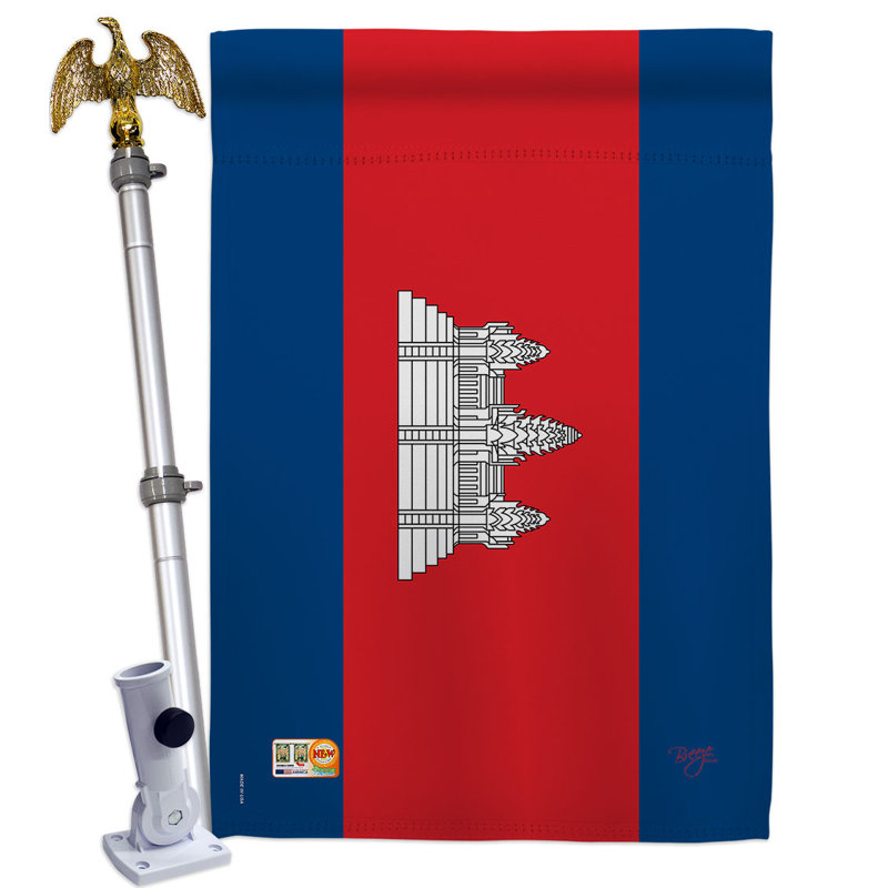 Ensemble de drapeaux en polyester 2 côtés 40 x 28 po