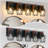 31-Inch Industrial Vintage 5- Wall Sconce With Black Cage And Wooden Accents For Bathroom, Hallway, Living Room, Bedroom, Dressing Entryway, Kitchen, Office - , , Easy To Install, Compatible E26
