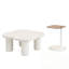 Ensemble de 2 tables basses de forme irrégulière avec plateau en verre