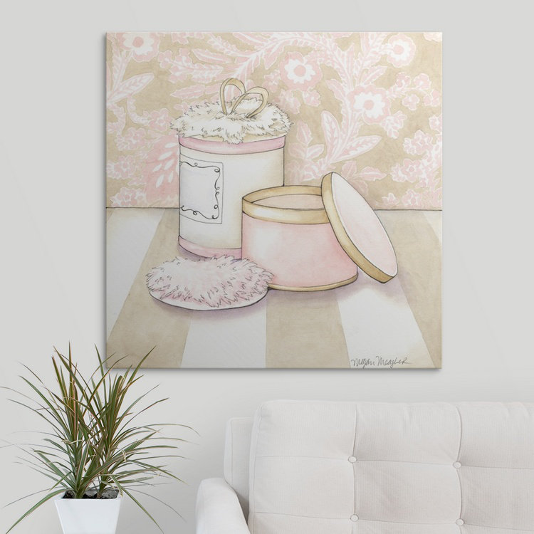 « ii » megan meagher, reproduction d’art Posh Powder Room, H 12 po x l 12 po x P 1,5 po, Toile