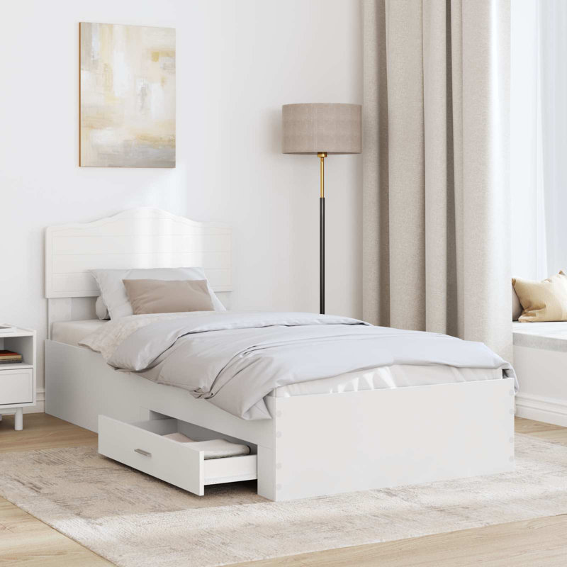 Bed Frame, Small Single (2'6), White