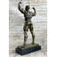 Sculpture en forme de Muscle Man de remise en forme de Mr Muscle Man, trophée en bronze 21 po x 10 po