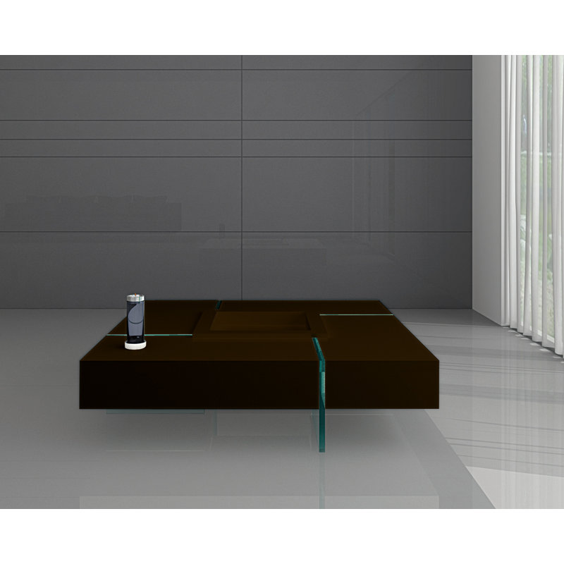 Nathan Single Coffee Table, 16" H x 47" L x 47" W, Wenge