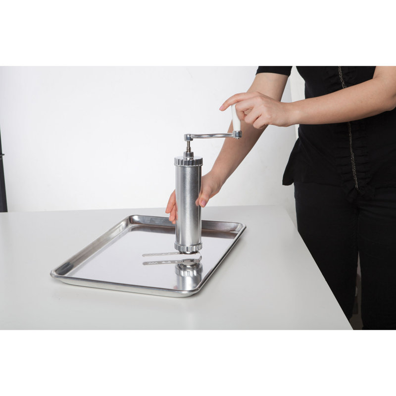 Nana Anna's Silver Stainless Steel Cookie Press with Handle