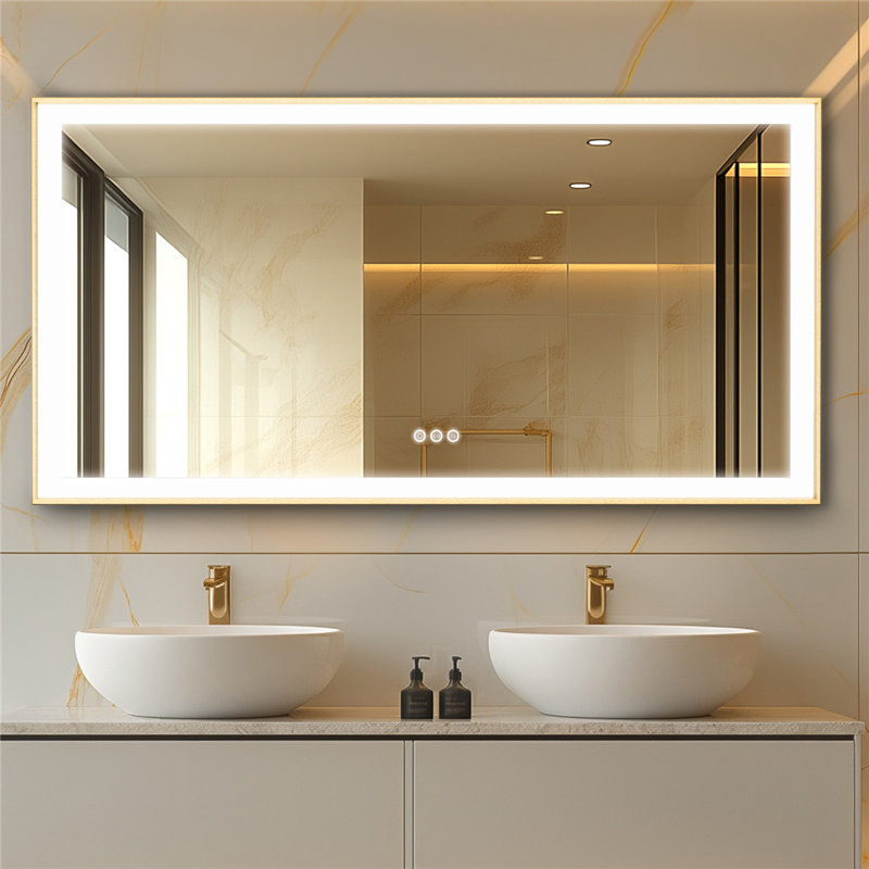 Throssell Aluminium Rectangle Wall Mirror, 78 cm x 151 cm