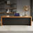 Brown Rectangular Solid Wood+Iron desks-110450045