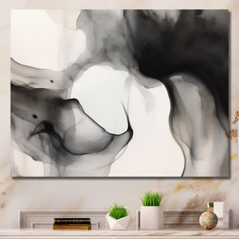 Noir et blanc Pure Serenity II sur toile, H 24 po x l 32 po x P 1 po, Toile tendue