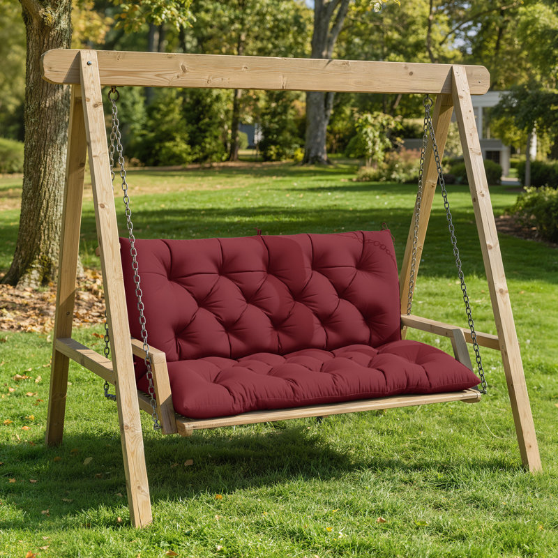 Coussin de balancelle et coussin de banc d'extérieur l 40 po x P 20 po, Vin rouge