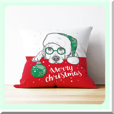 Labrador Merry Decor Pillow Covers - Retriever Dog Gifts - Decorative Throw Pillow Covers - Labrador Decor Items