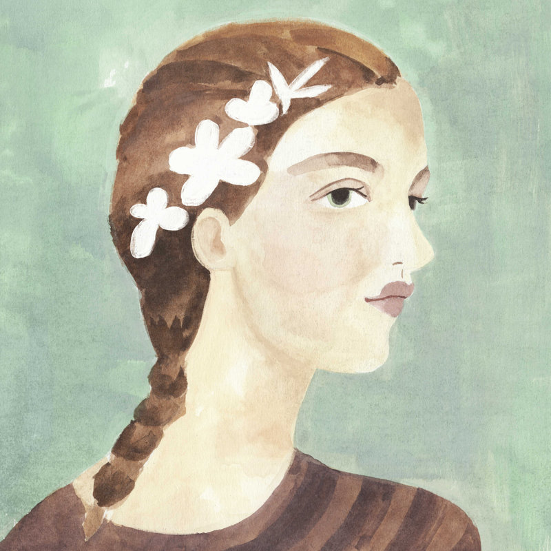 Portrait d'art populaire I, H 36 po x l 36 po