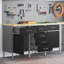 Set Of 3 Steel Medium Height-Adjustable Work Cabinet-2129721042