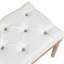 Banc de lit tapissier de 46 po HOMcom, blanc, crème
