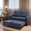 Velours gris avec rangement pratique et couchette moderne à dossier inclinable