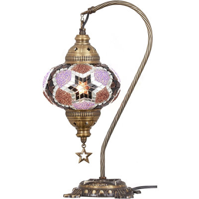 Faithlyn Turkish Moroccan Mosaic Table Bedside Lamp