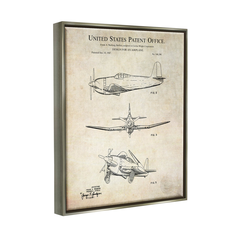 "Vintage American USraft" par Karl Hronek - cadre flottant, impression sur toile, H 31 po x l 25 po x P 1,7 po