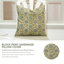 Housse de coussin en mélange de lin Fab divine Elegant, jeté, imprimé bloc (Swarna, bleu)-106270312-106270310
