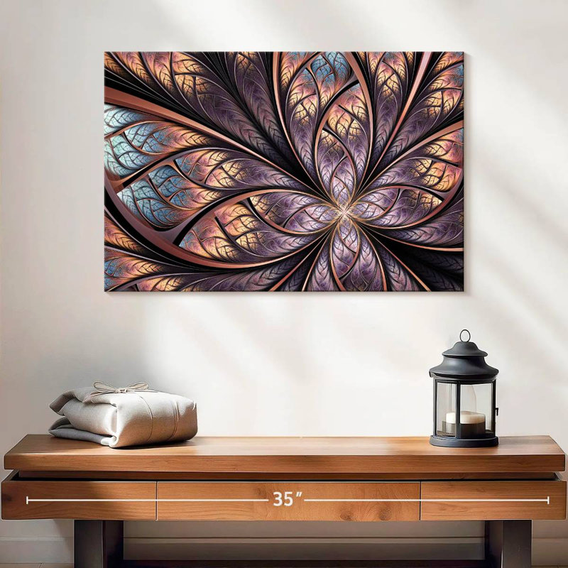Avery Abstract Metallic Flower, 16" H x 24" W