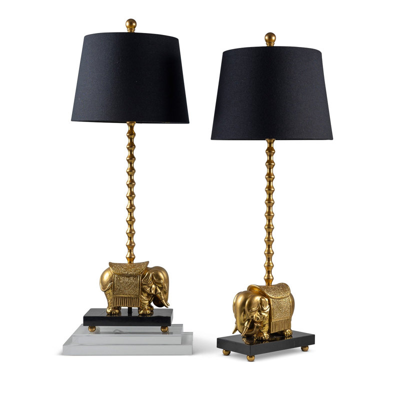 Lampe éléphant or royal