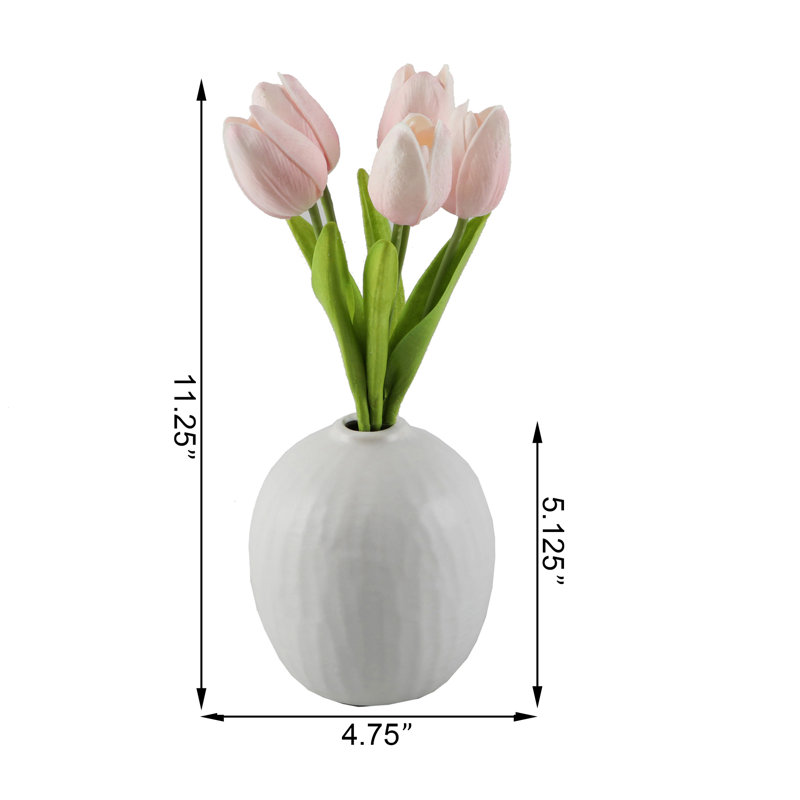 Centre de table tulipe dans un vase, Rose