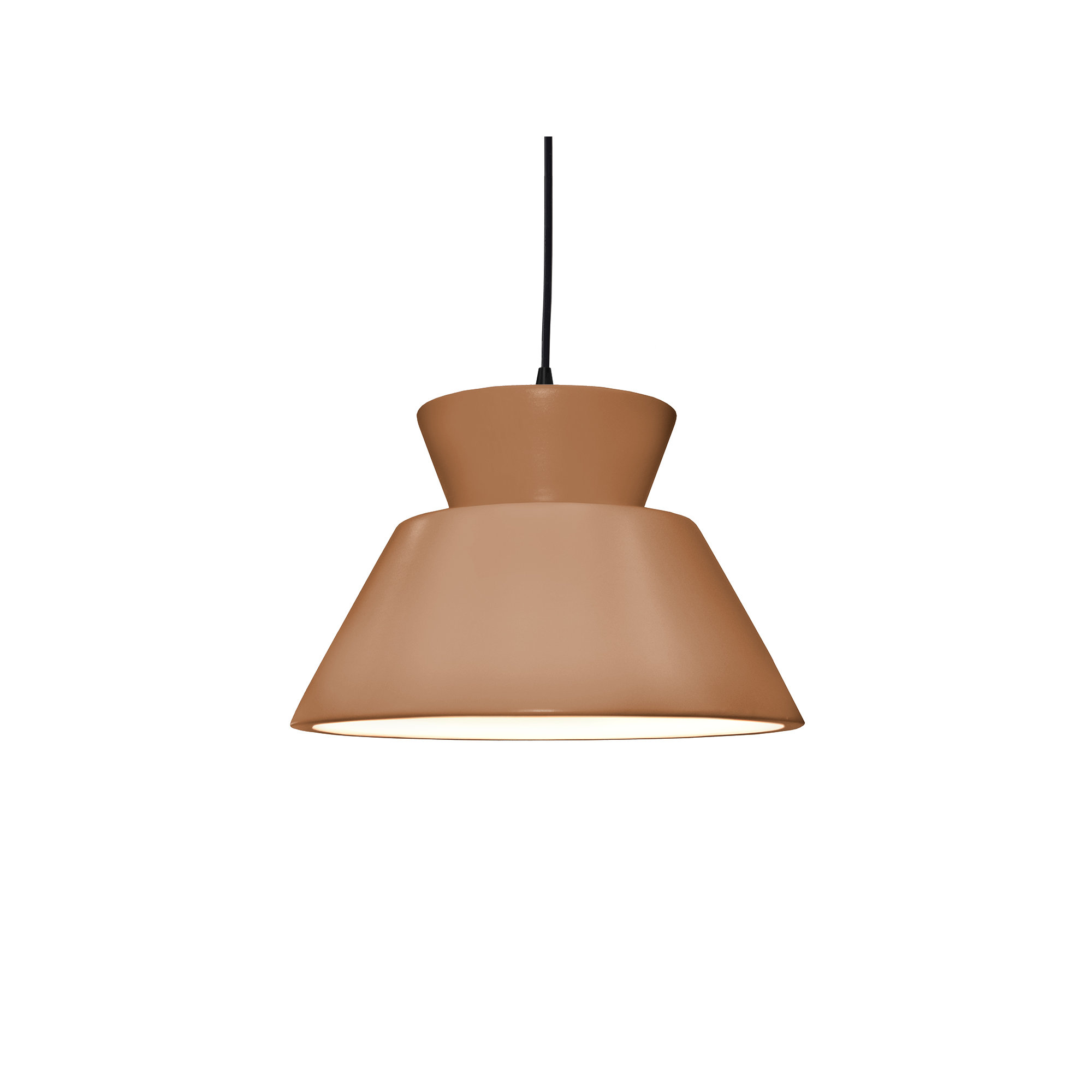 Logan 1 - Light Single Geometric LED Pendant, Matte Black, Incandescent, Adobe