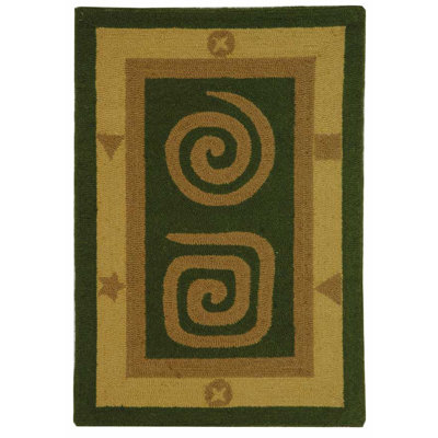 Ardilla Hand Hooked Wool Pile Abstract Rug