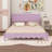 Retro Style Bed with Rectangular Headboard-100010923-100010922
