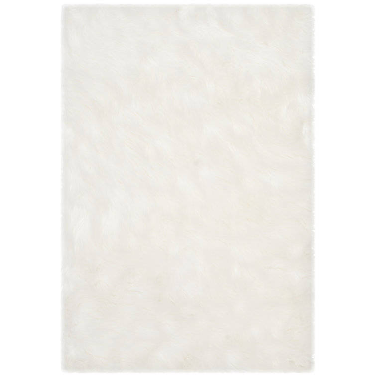 Solid Colour Faux Fur Area Rug
