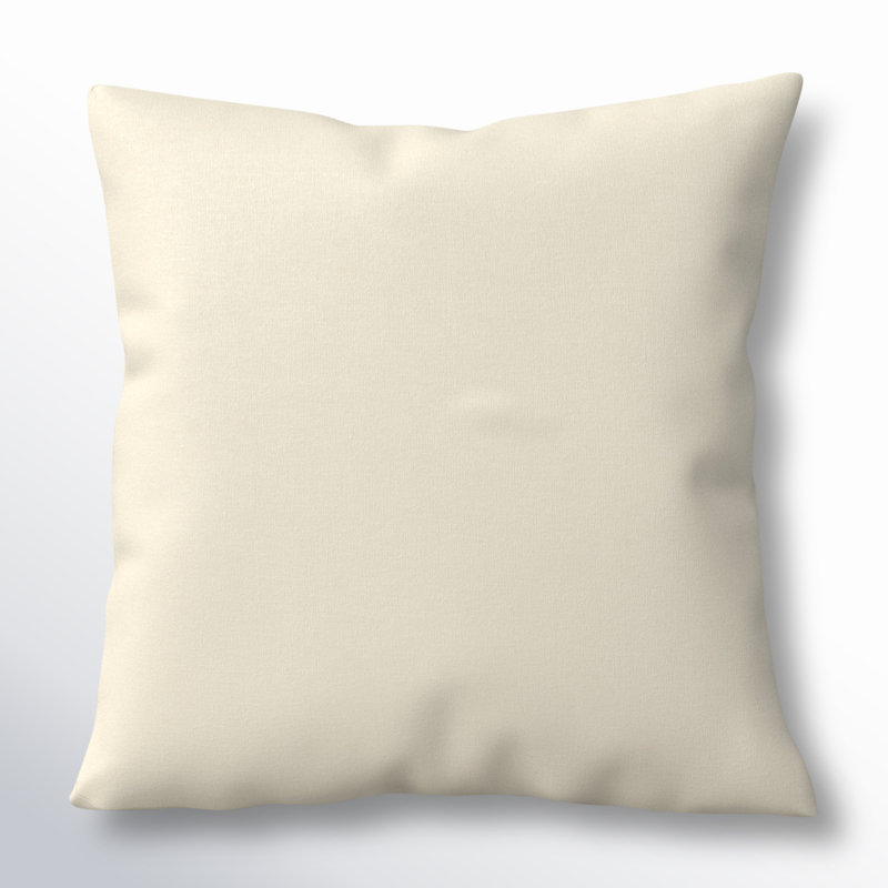 Housse et insert de coussin d'extérieur carré Borgey, Ivoire, H 18 po x l 18 po x P 6 po