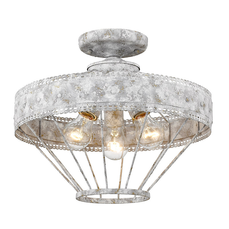 Gaius Semi Flush Mount, Oyster
