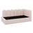 Twin Size Upholstered Daybed With Scallop-Shaped Guardrail And Storage, Velvet Sofa Bed, Metal Slatted Frame-1250556201
