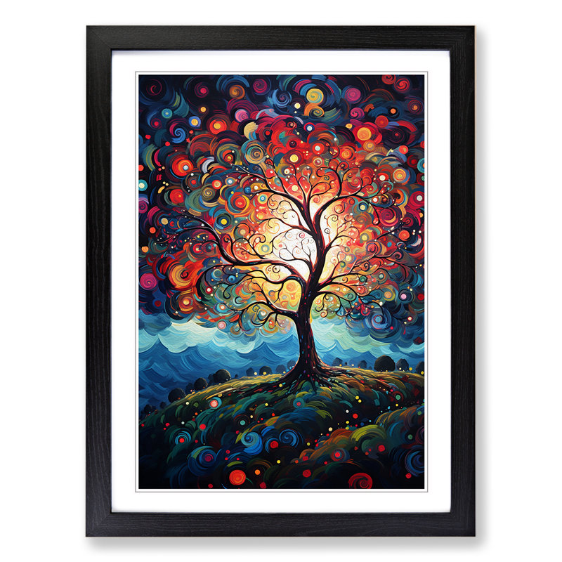Single Picture Frame Print on Wood, 34cm H x 25cm W, Black Framed
