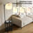 2-Tier Solid Wood Tray Table Floor Lamp With Bulb Included