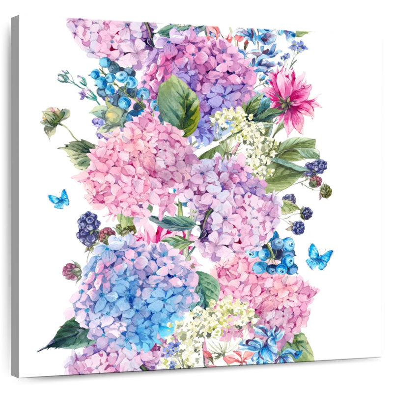 Harnek Butterflies And Hydrangeas