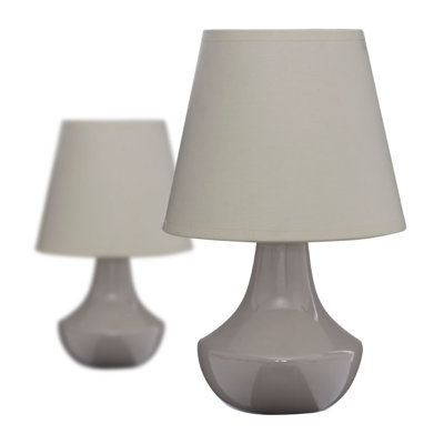 Ilona 40cm Grey Table Lamp