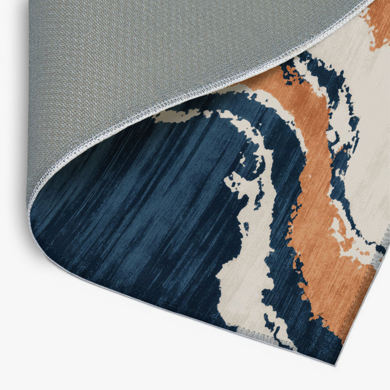 Tapis intérieur et extérieur gris Watercolor, Rectangle 4pi x 6 pi