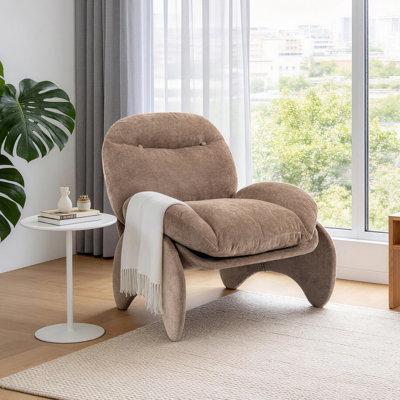 Crab Shaped Single Lounge Chair Accent Chair Fun and Soft for Living Space