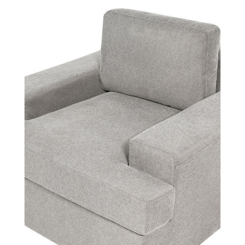 Lecenta Upholstered Armchair, Light Grey
