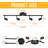 24.8'' 4 -Light Swing Arm Track Track Kit with Dimmable and Adjustable Head