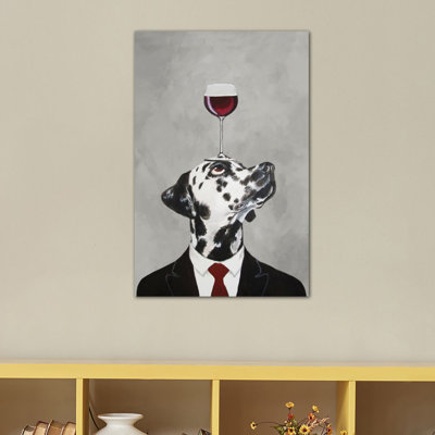 " Dalmatian With Wineglass "