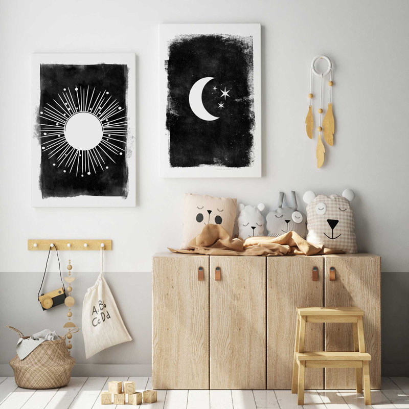 Ensemble de 2 impressions solaires, 48 po x 32 po, Cadre flottant noir satiné
