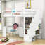 Lit mezzanine 4 tiroirs avec bureau intégré Haizley par Harriet Bee-1656476875